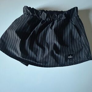 ALO Yoga Black Pinstripe Mini Skirt